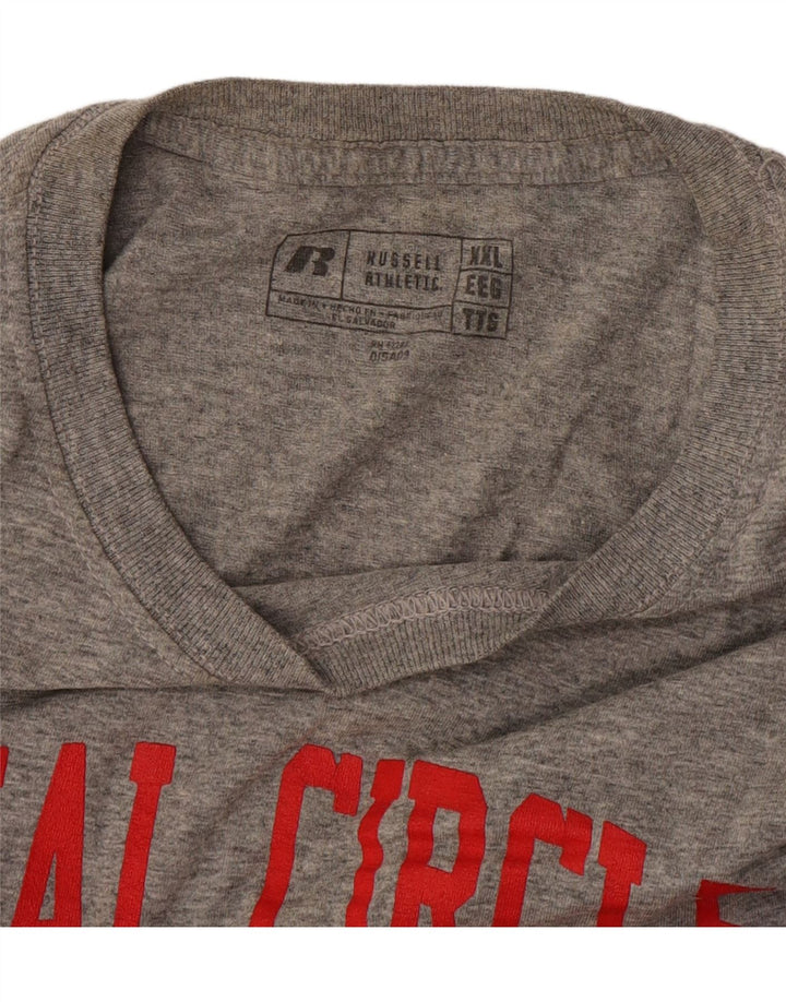 Мужская футболка с рисунком Russell Athletic 2XL серая