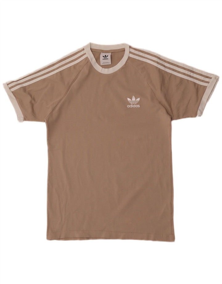 Мужская футболка Adidas Top Small Brown Хлопковая ретро