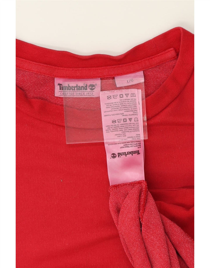 TIMBERLAND Mens Sweatshirt Jumper Large Red Cotton Vintage Timberland and Second-Hand Timberland from Messina Hembry 