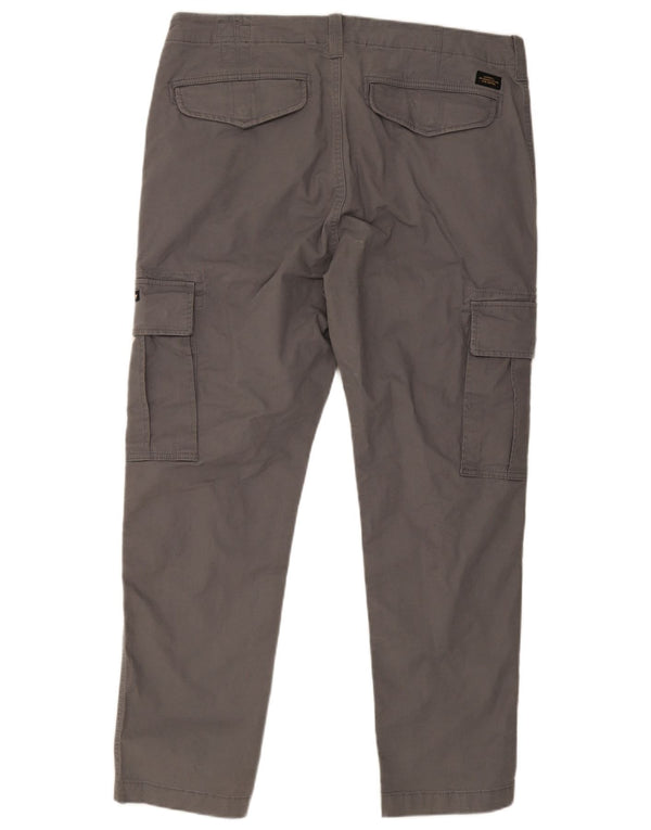 Мужские узкие брюки-карго Superdry W36 L32, серый хлопок