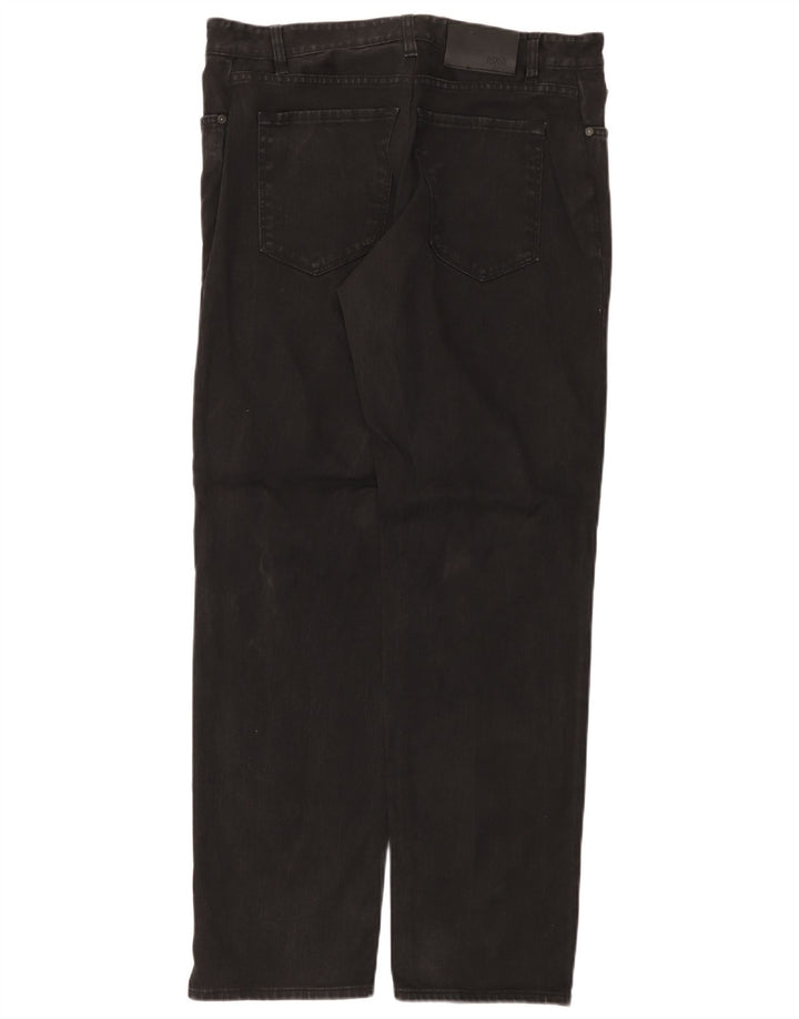 Мужские прямые джинсы Hugo Boss W32 L32, черный хлопок