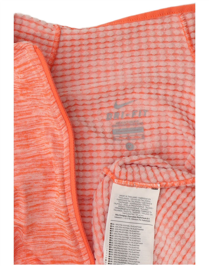 Женский спортивный костюм-пуловер Nike Dri Fit UK 14, средний оранжевый в крапинку
