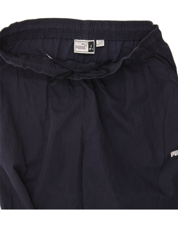 PUMA Mens Bermuda Sport Shorts Large  Navy Blue Vintage Puma and Second-Hand Puma from Messina Hembry 