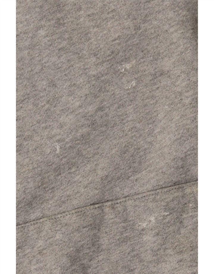 Женский джемпер с капюшоном Adidas Oversized UK 14, хлопок среднего серого цвета
