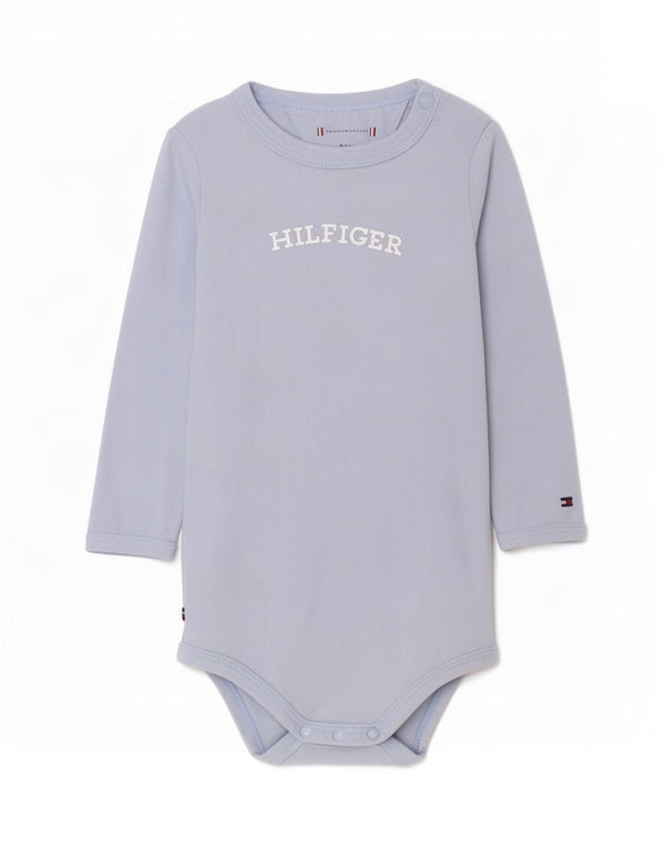 Боди с длинными рукавами и рисунком Tommy Hilfiger для маленьких девочек 3–6 месяцев, синий
