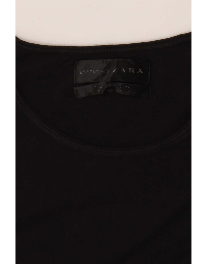 Женская футболка Zara Top UK 14 Medium Black
