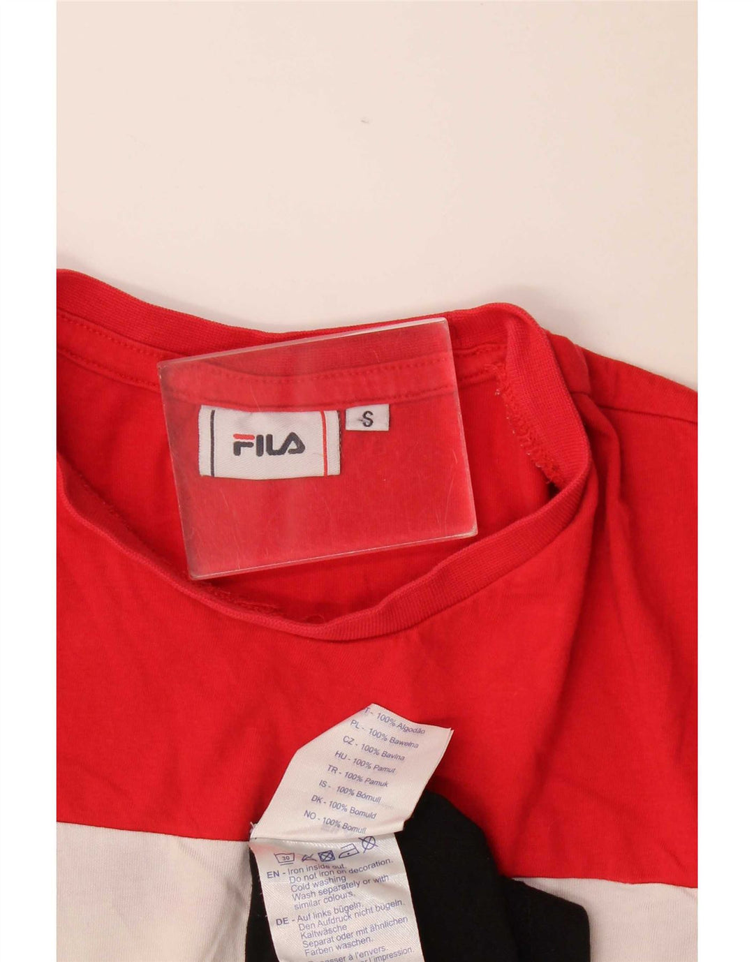 Мужская футболка Fila с графическим рисунком, маленький разноцветный хлопок с цветными блоками
