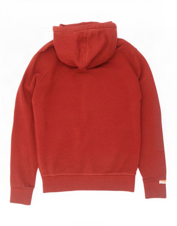 Мужской свитер с капюшоном на молнии Superdry, большой бордовый, хлопок