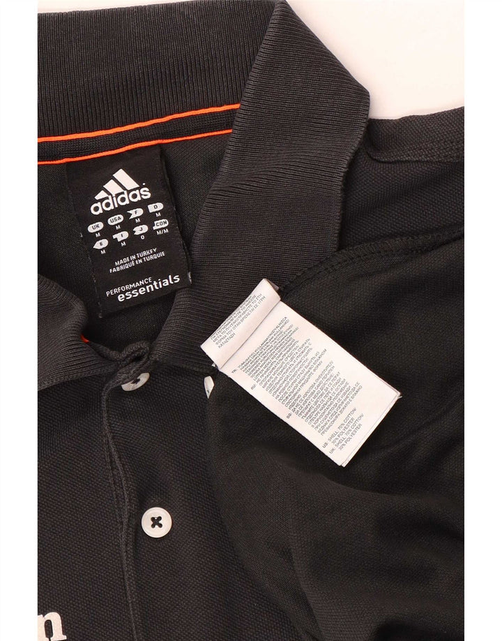 Мужская рубашка поло Adidas Martin с графическим рисунком, средний черный хлопок