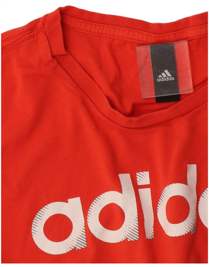 Мужская футболка с рисунком Adidas, маленькая оранжевая