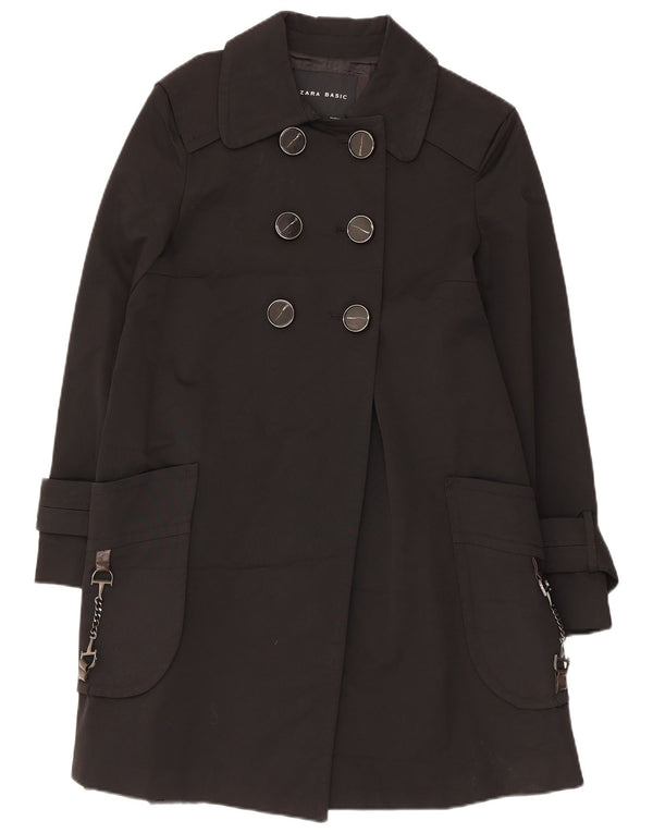Мужской тренч Zara UK 40, большой черный хлопок