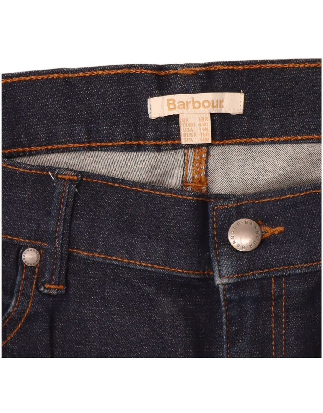 Женские прямые джинсы BARBOUR UK 18 XL W34 L28 Темно-синие, хлопок