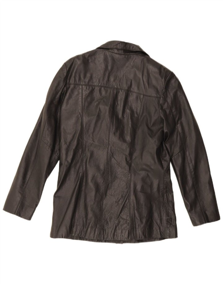 Женская кожаная куртка Saki EU 40, черная кожа среднего размера