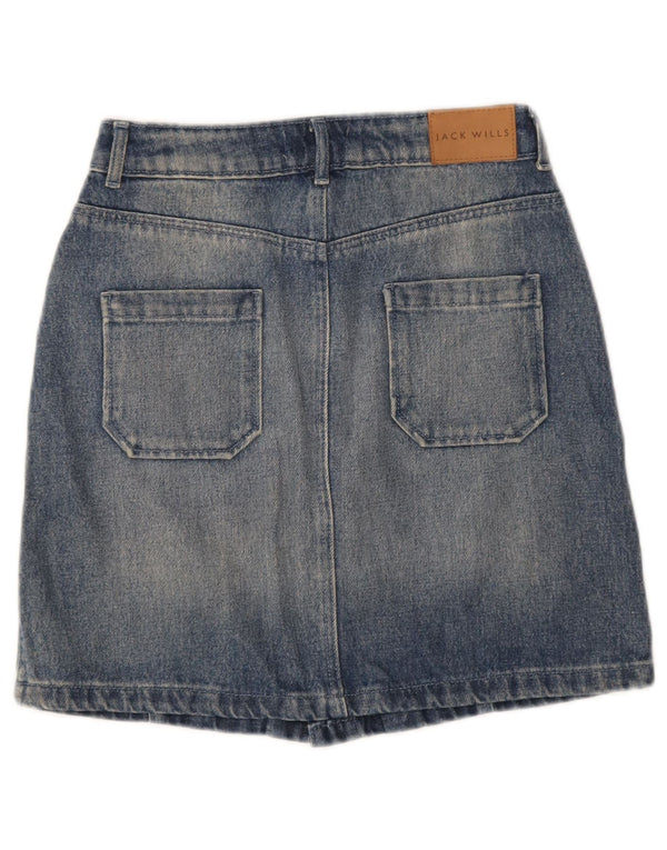 Женская джинсовая юбка Jack Wills UK 8, маленькая W26, синяя, хлопок