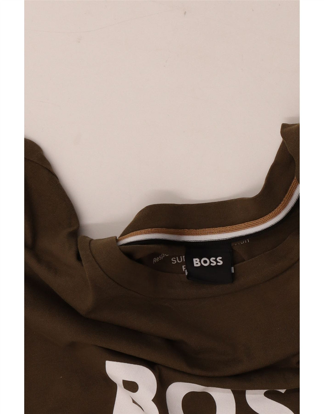 Мужская футболка с рисунком Hugo Boss, средний хаки