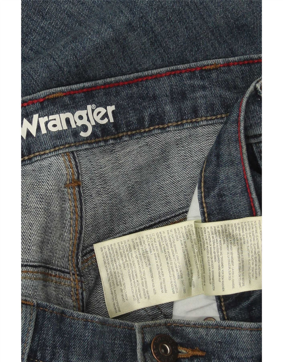 Мужские прямые джинсы Wrangler W36 L30 синие, хлопок