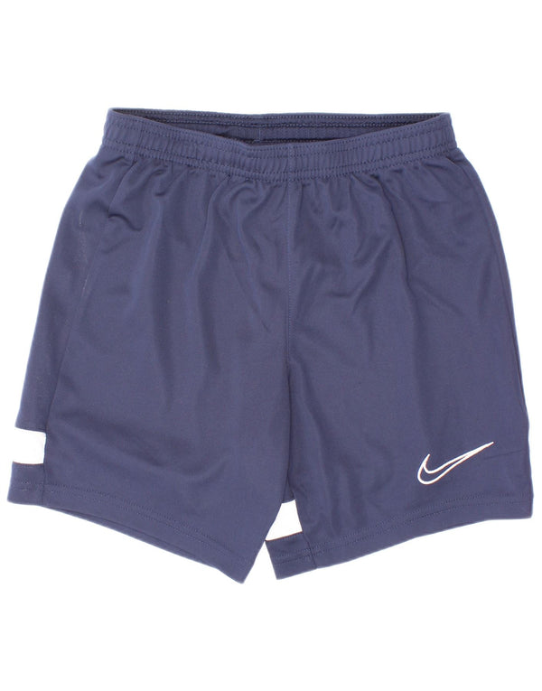 Спортивные шорты Nike для мальчиков Dri Fit, 8–9 лет, маленькие, темно-синие, с цветными блоками