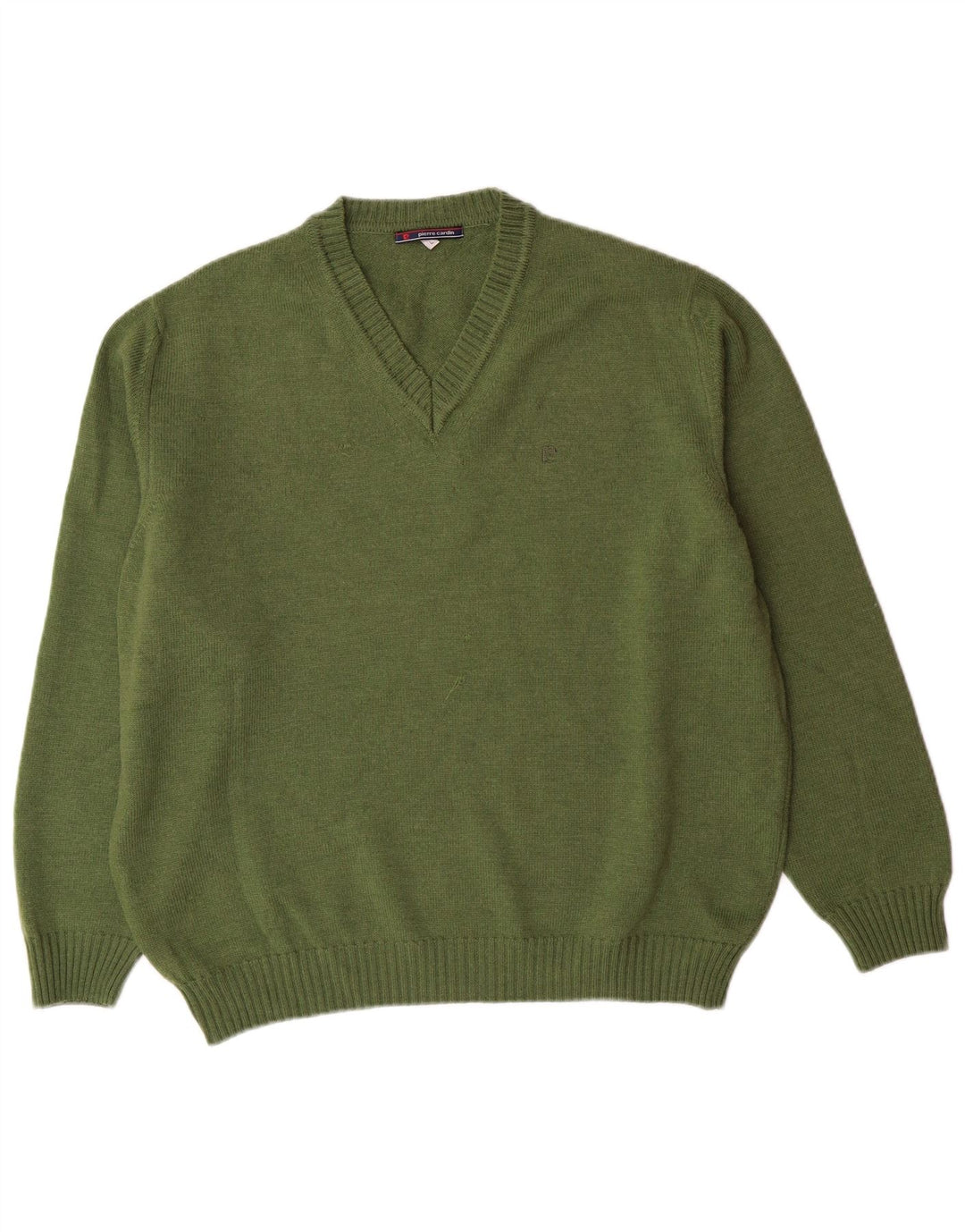 PIERRE CARDIN Женский свободный джемпер с v-образным вырезом UK 16, большой хаки