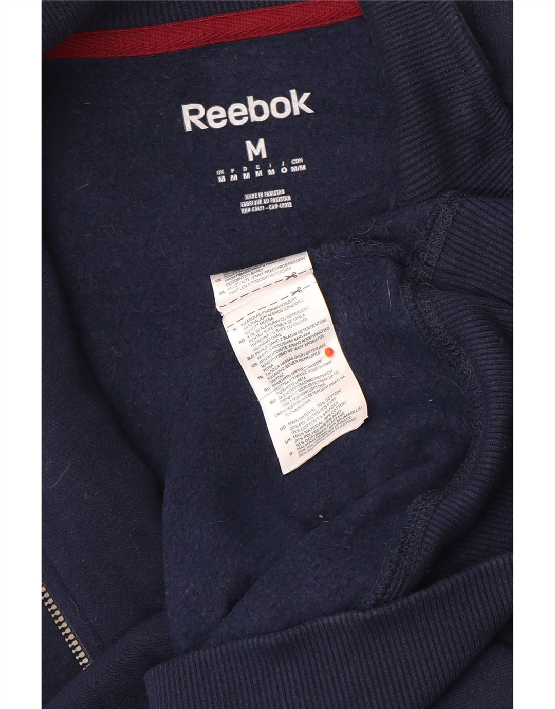 Мужской спортивный костюм Reebok, верхняя куртка, средний темно-синий, хлопок