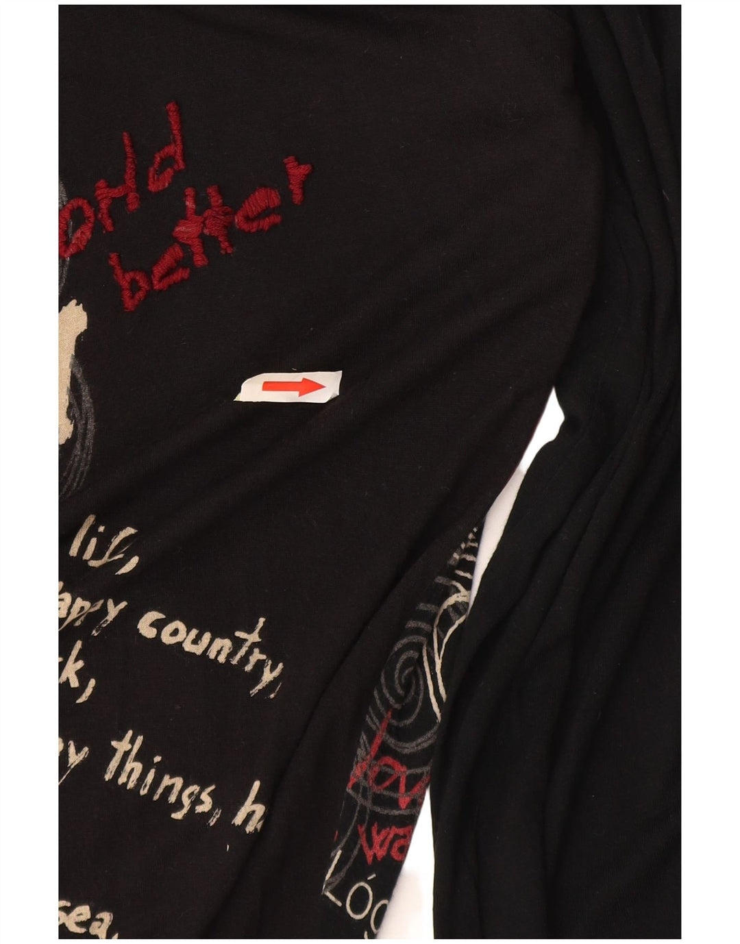 Женская туника с рисунком Desigual, маленькая черная бабочка