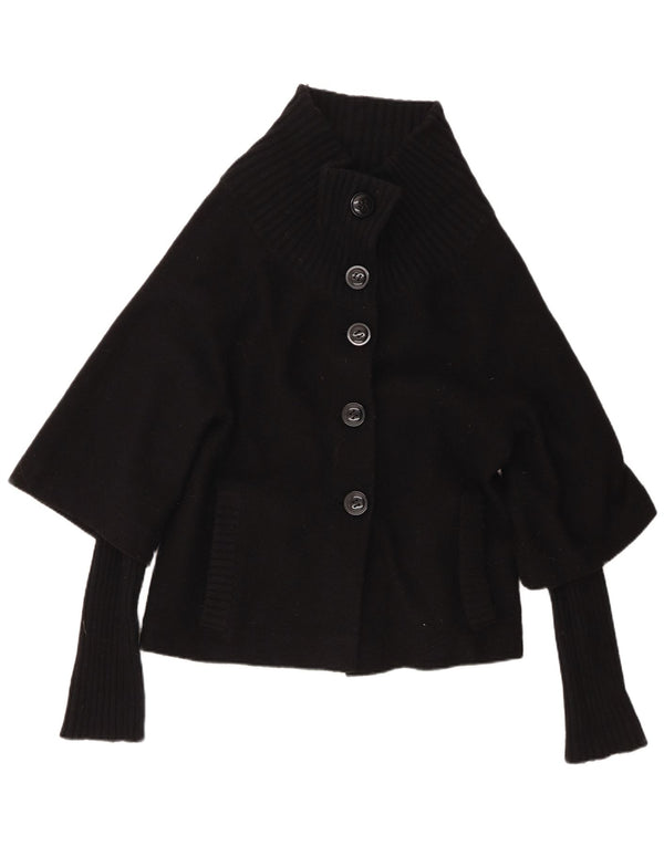 Женский кардиган Monsoon UK 14, средний черный шерстяной свитер