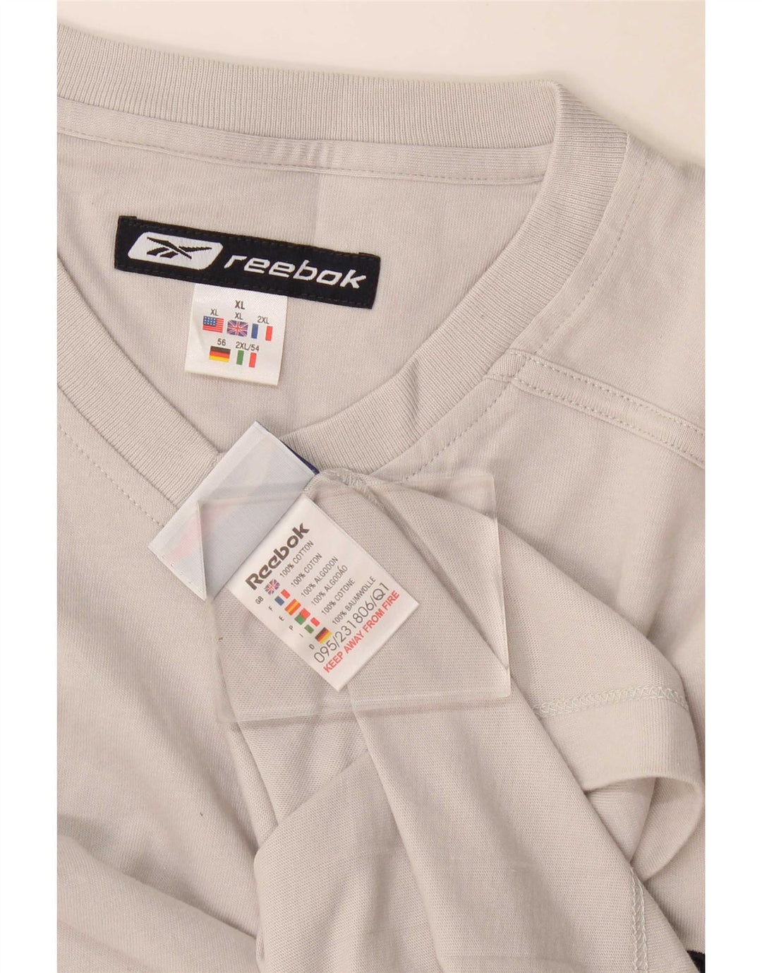 Мужская футболка Reebok XL, серый хлопок