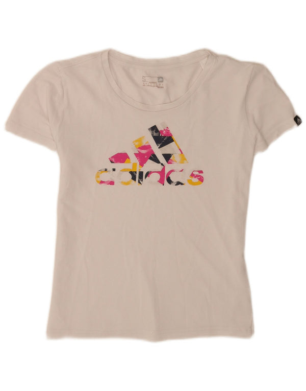 Женская футболка с рисунком Adidas Top UK 8/10, маленький белый хлопок