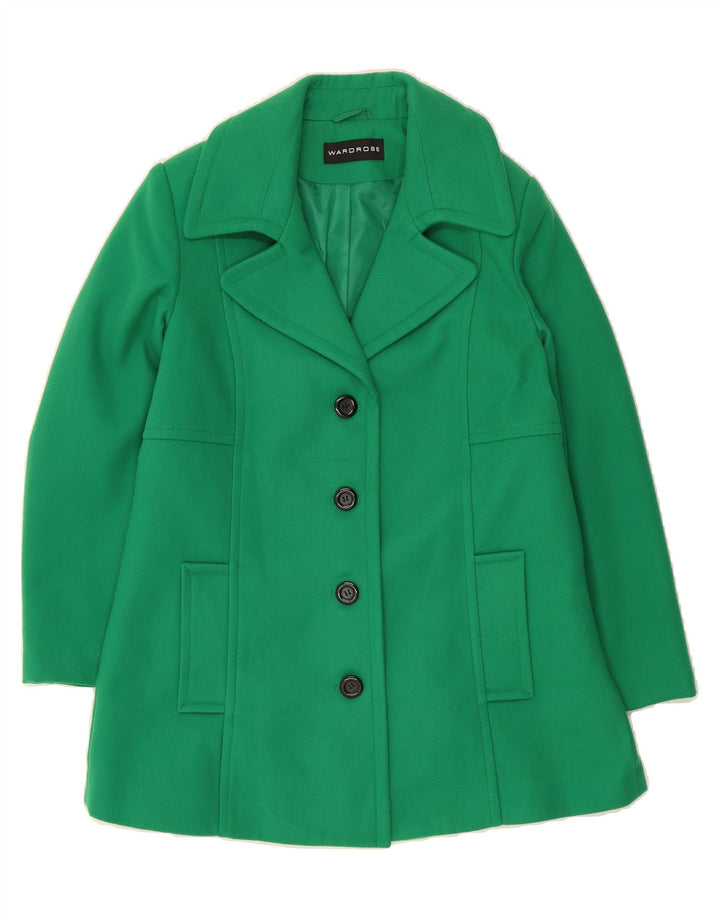 WARDROBE Womens Overcoat UK 12 Medium Green Vintage Wardrobe and Second-Hand Wardrobe from Messina Hembry 