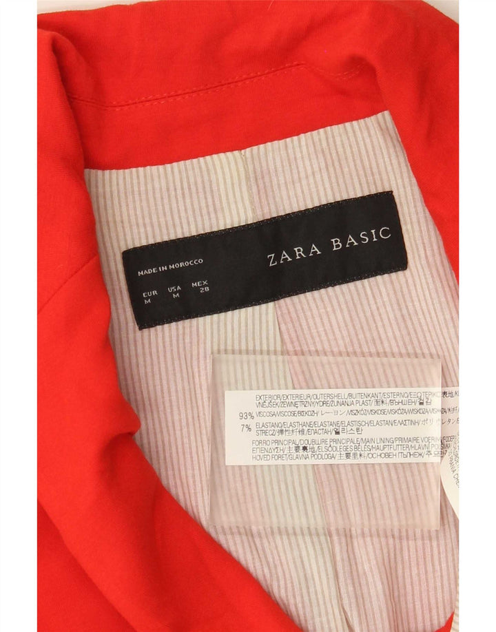 Женский пиджак Zara на 1 пуговице UK 12, средний красный из вискозы