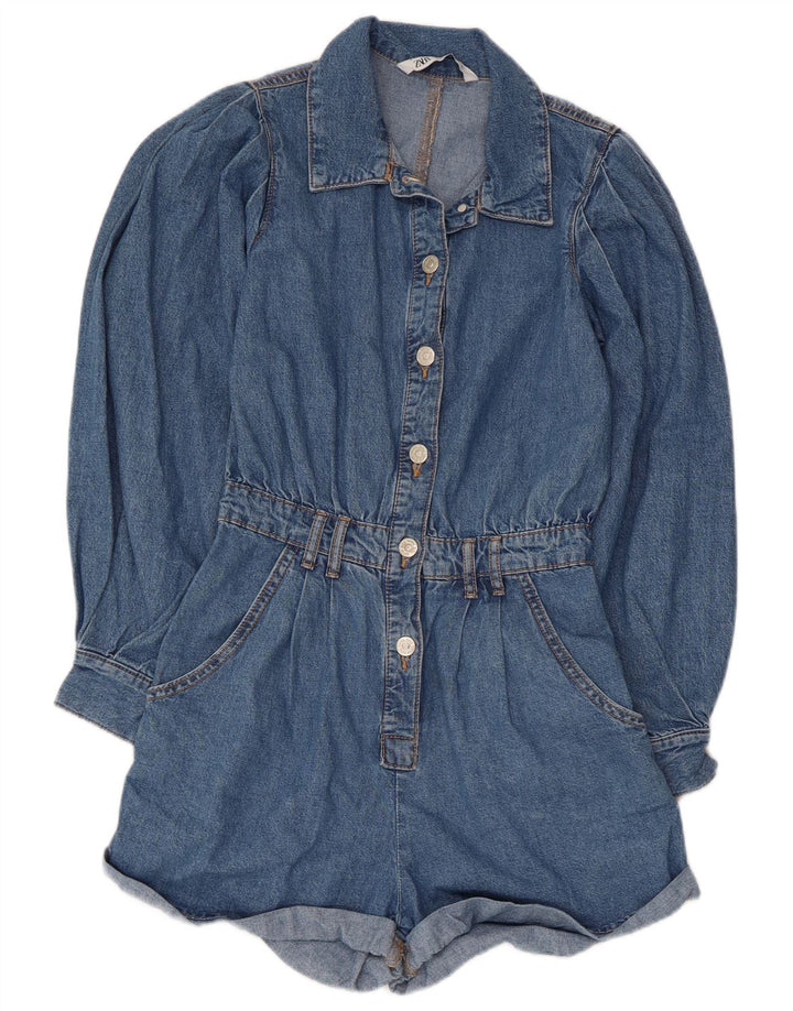 Женский джинсовый комбинезон Zara UK 4 XS, синий хлопок