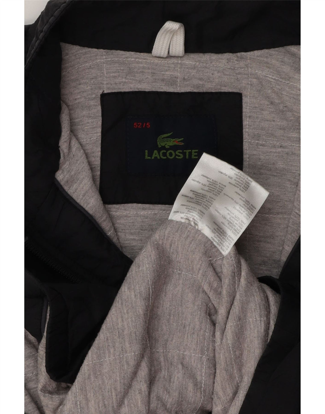 Мужской бомбер LACOSTE, размер 5, большой, черный, полиамид