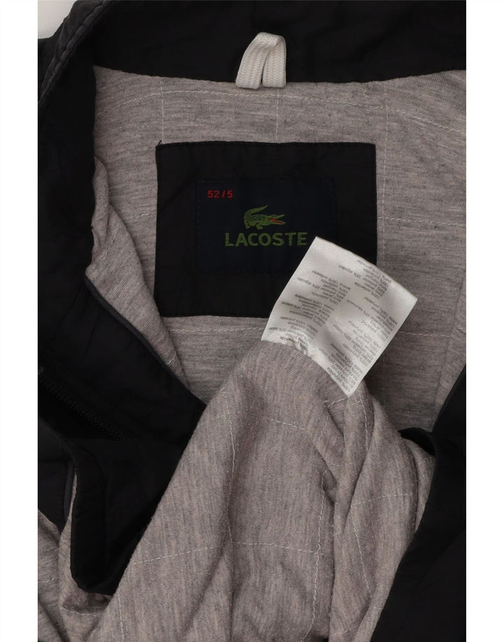 Мужской бомбер LACOSTE, размер 5, большой, черный, полиамид
