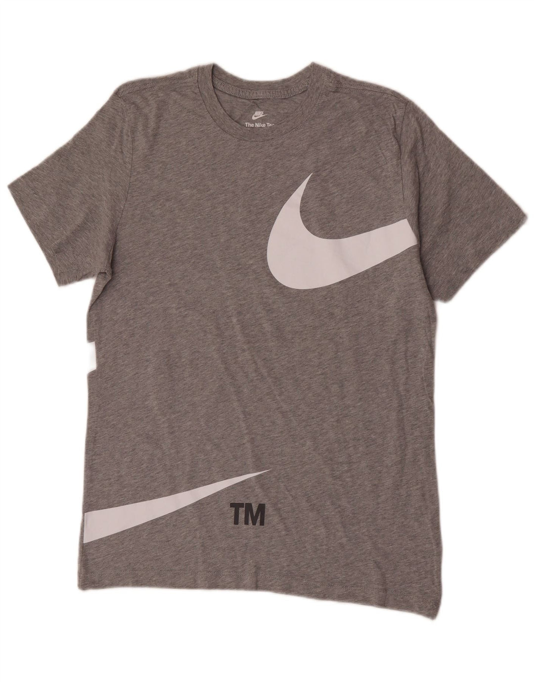 Мужская футболка с рисунком Nike, хлопковый топ среднего серого цвета