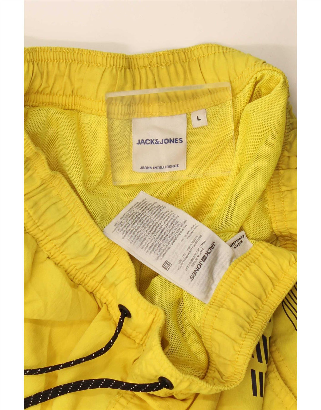 Мужские шорты для плавания Jack & Jones с рисунком, большие, желтые, из полиэстера