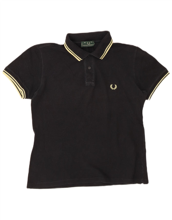 Мужская рубашка поло FRED PERRY, хлопковая, среднего размера, черная