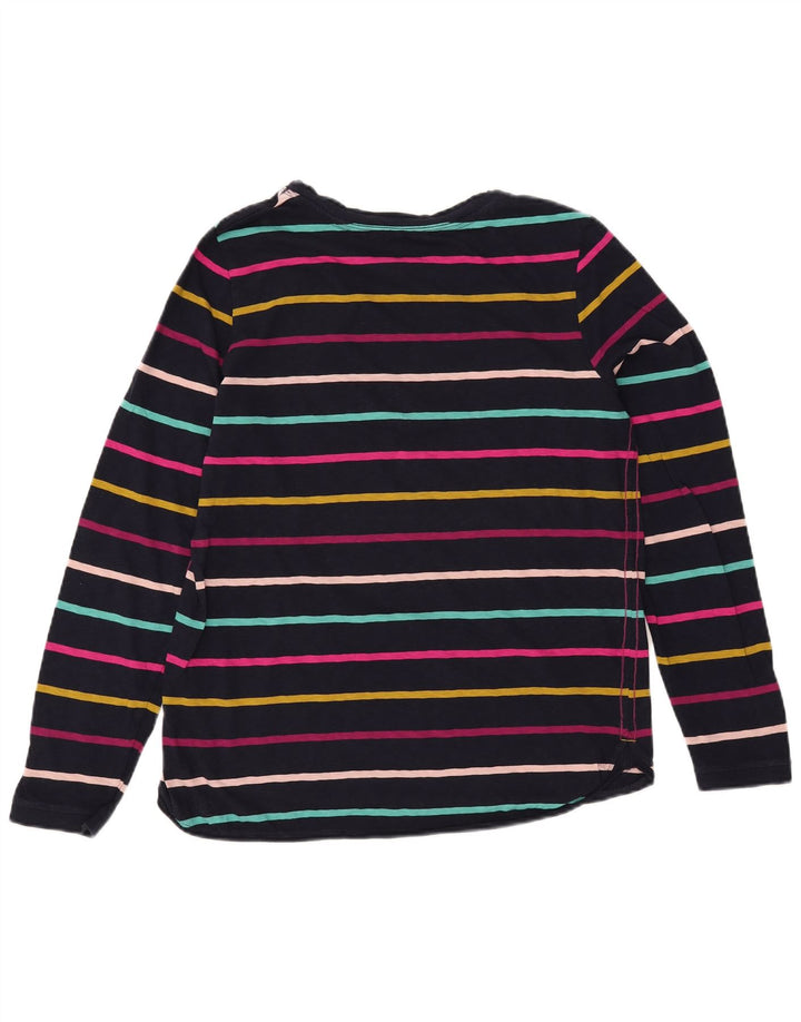 Женский топ с длинным рукавом WHITE STUFF UK 14, большой темно-синий в полоску