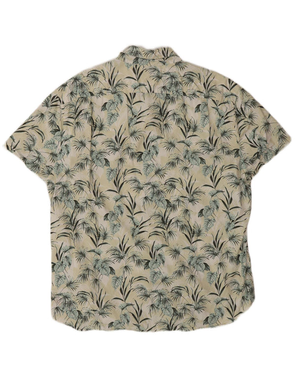 Мужская рубашка с коротким рукавом J. CREW XL, желтая хлопковая гавайская рубашка с цветочным принтом