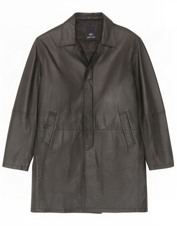 Мужское кожаное пальто Matinee UK 44 2XL, черное