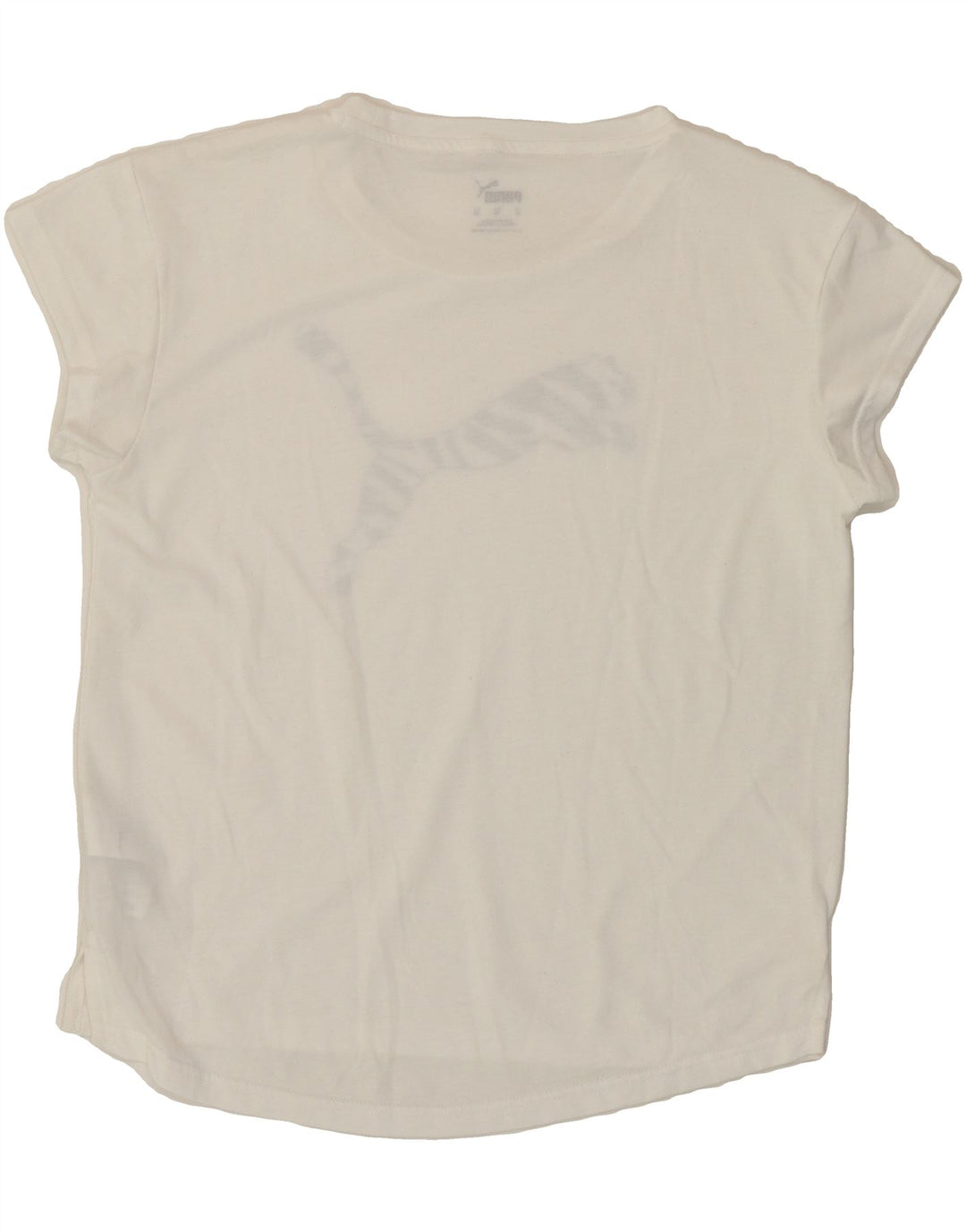PUMA Womens Graphic T-Shirt Top UK 6 XS White Polyester Vintage Puma and Second-Hand Puma from Messina Hembry 