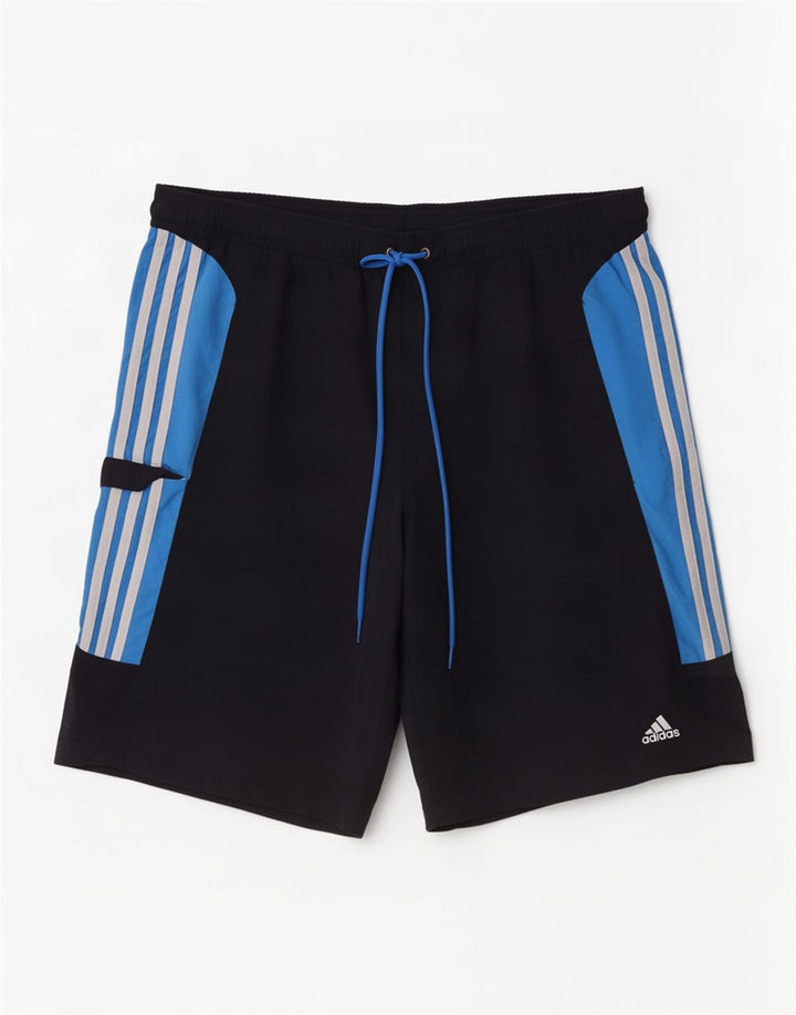 Мужские шорты для плавания-карго Adidas, большие темно-синие, полиэстер с цветными блоками