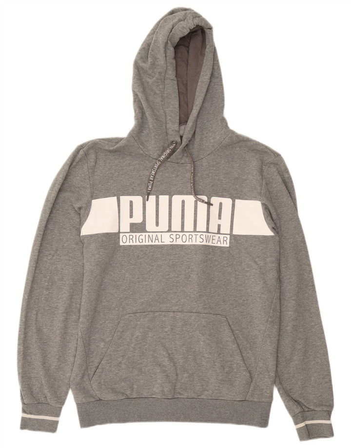 Мужской джемпер с капюшоном Puma серого цвета, хлопок