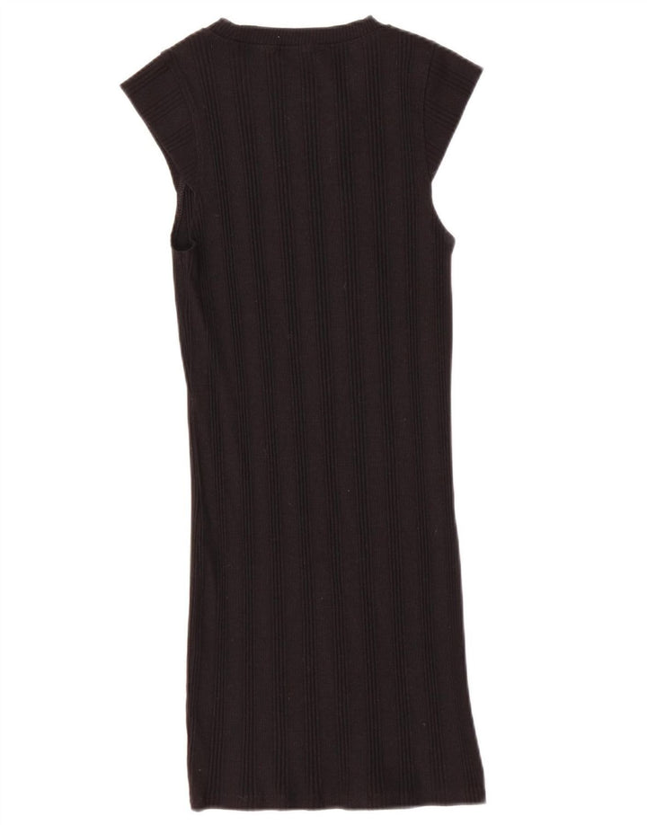 Женское платье прямого кроя Zara UK 8, маленькое черное, хлопок