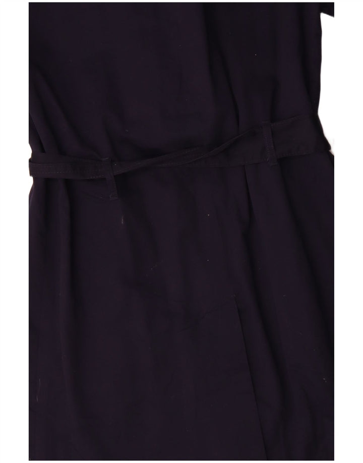 Женский тренч Marks & Spencer UK 14, средний темно-синий, хлопок