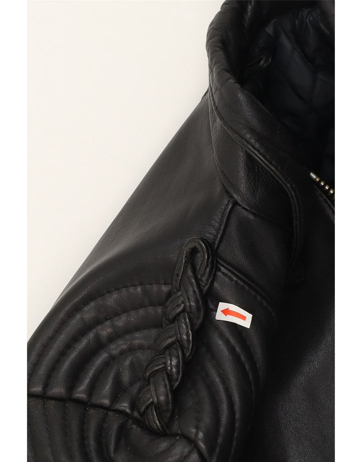 Винтажная женская кожаная косуха IT 44 Medium Black Leather
