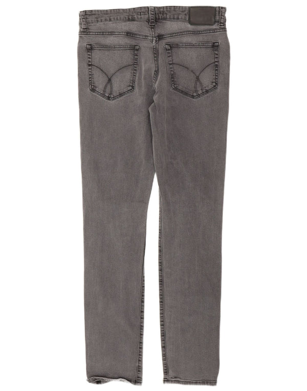 Мужские узкие джинсы Calvin Klein W34 L34, серый хлопок