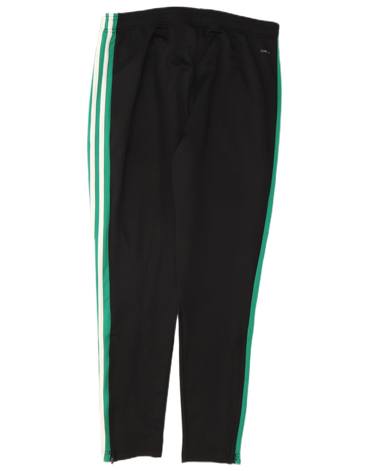 Мужские спортивные брюки Adidas Climalite, большие черные полиэстер с цветными блоками