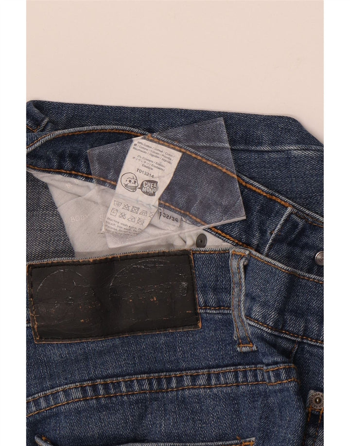 CHEAP MONDAY Мужские узкие джинсы W32 L34 Синий хлопок