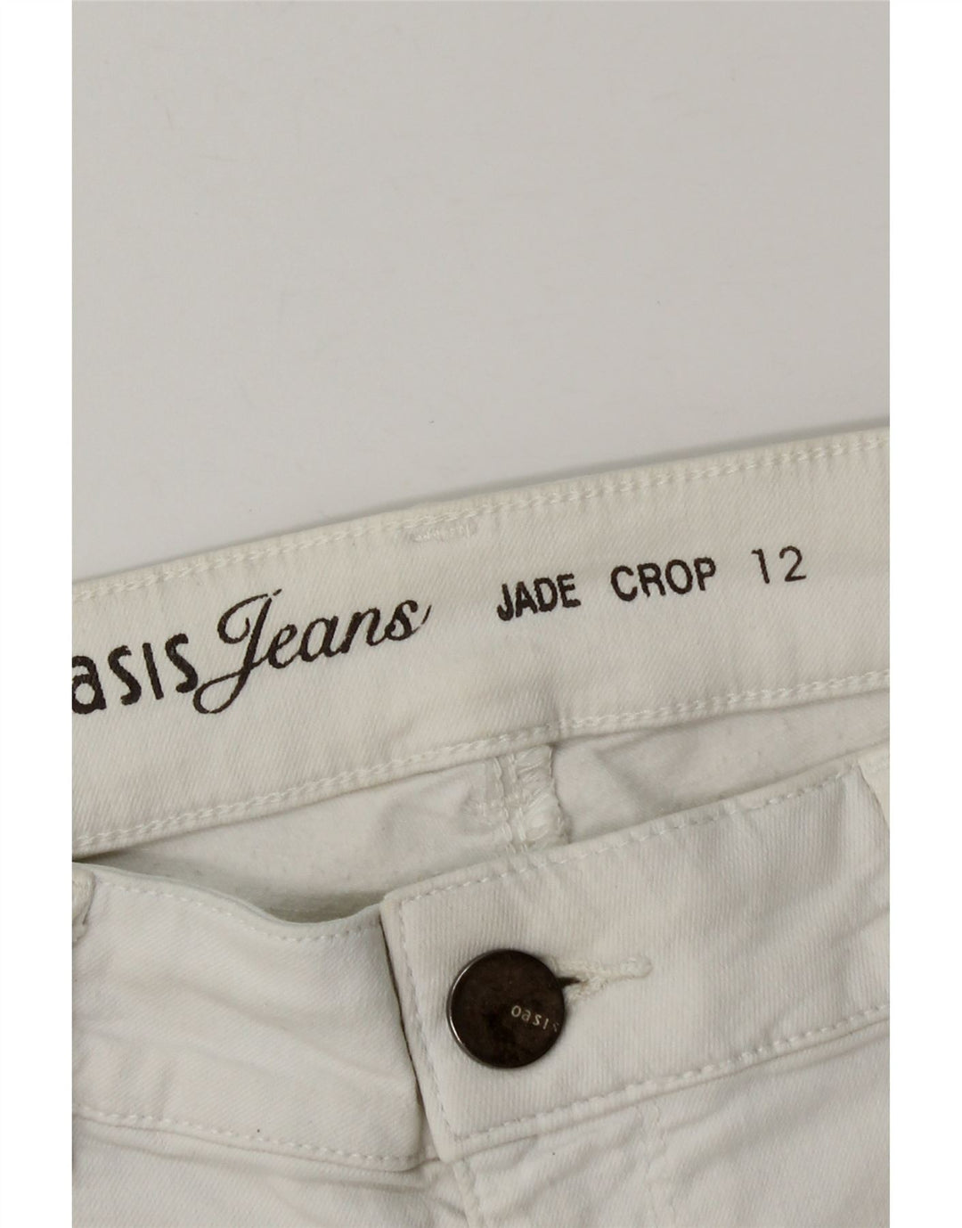 Женские джинсовые шорты Oasis UK 12 Medium W28 Белый хлопок