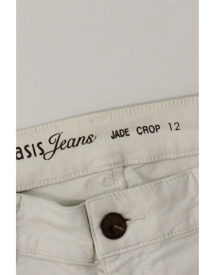 Женские джинсовые шорты Oasis UK 12 Medium W28 Белый хлопок