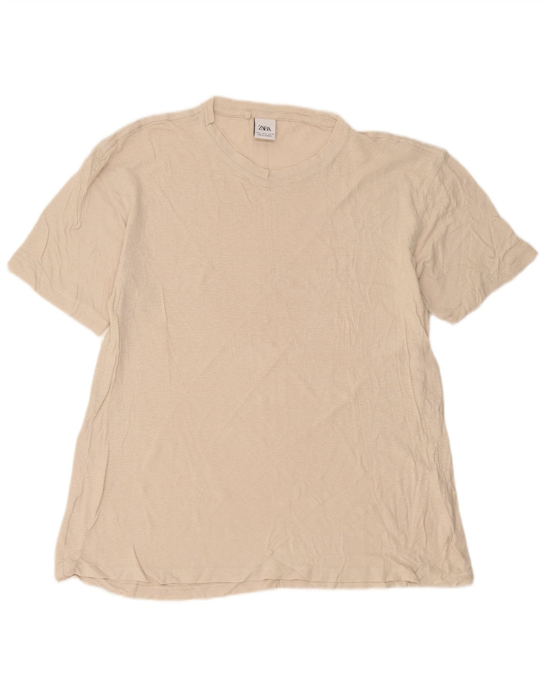 Мужская футболка Zara Top Medium Бежевый лен